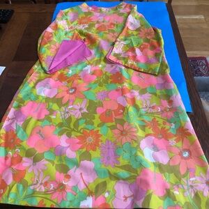 Vintage 60's Park East By Swirl Floral Midi Dress